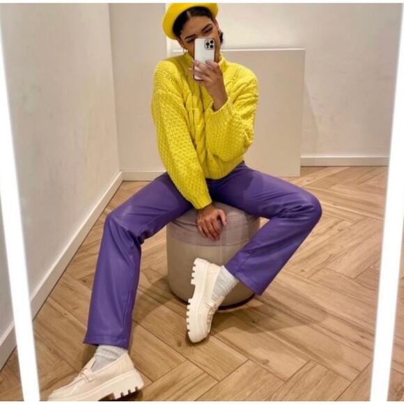 ZARA BLOGGER FAVORITE CABLE KNIT SWEATER - Picture 5 of 16